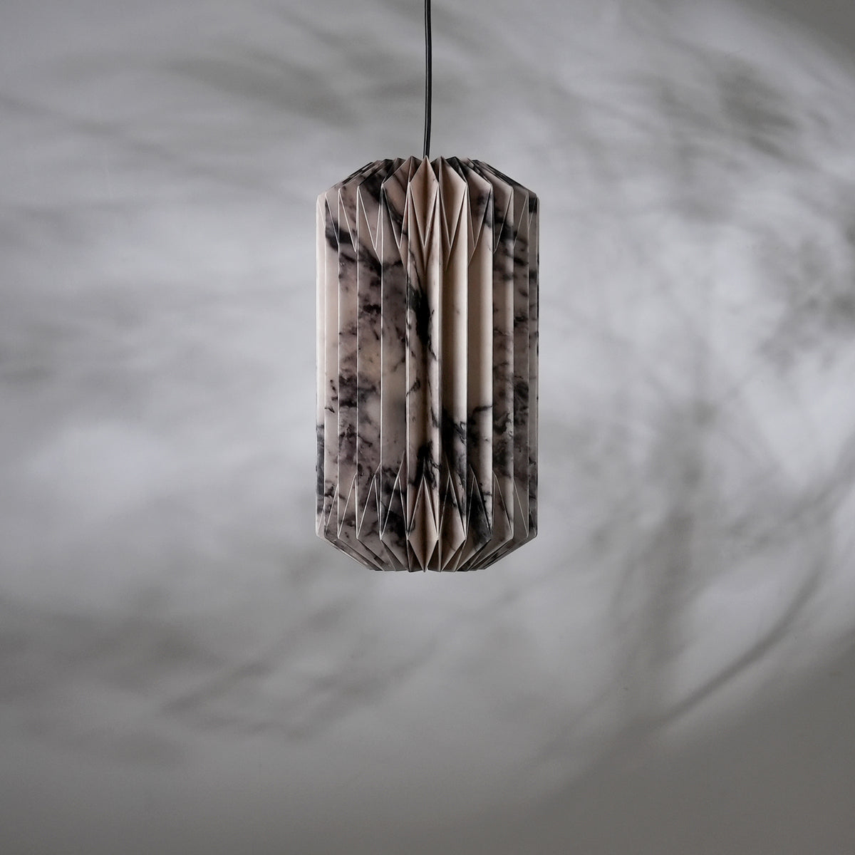 Drum Pendant (Marble Print) Pendant Lamp