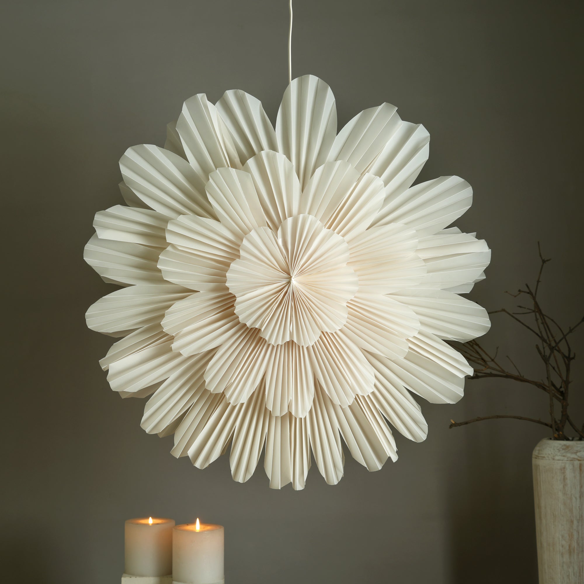 Frill Flower Star- Flower Festive Light- Christmas Decor Hanging