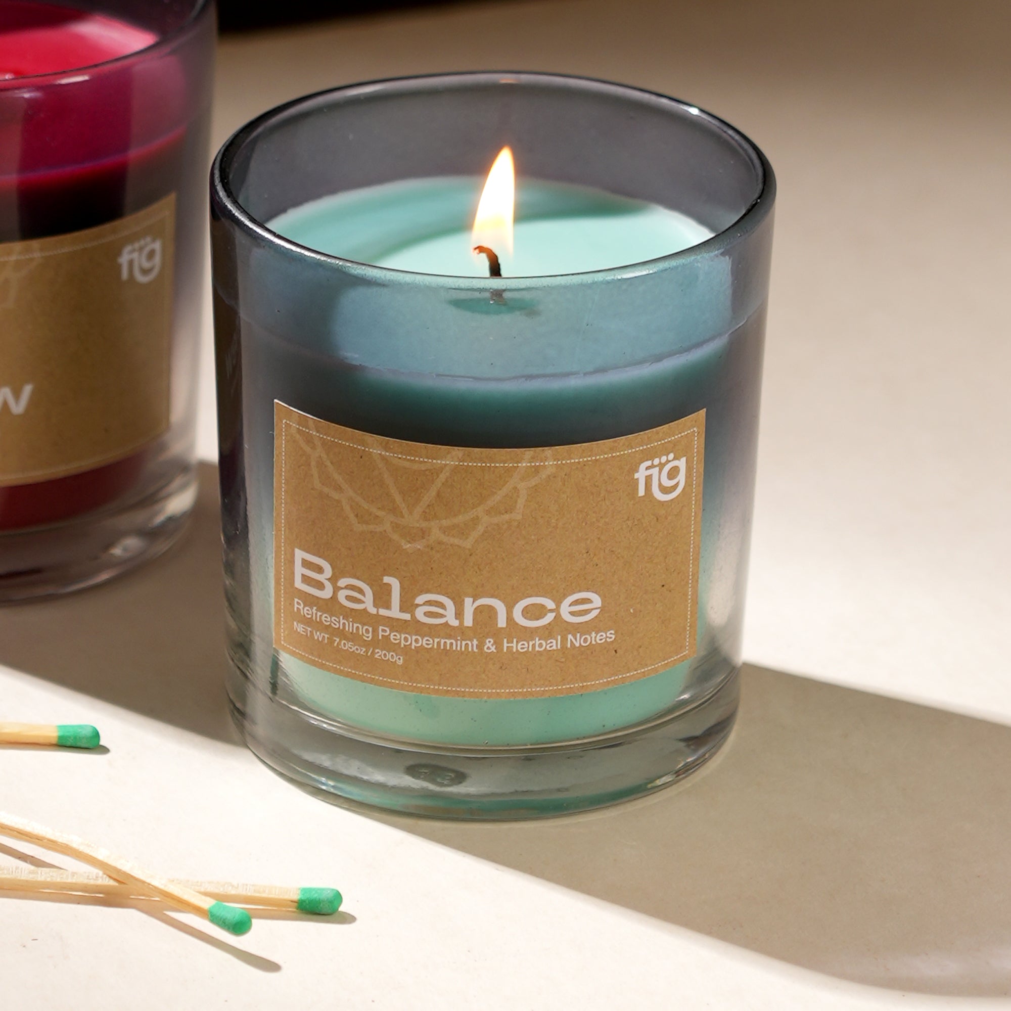 Balance Peppermint Vegan Wax Candle - Palm Wax Scented