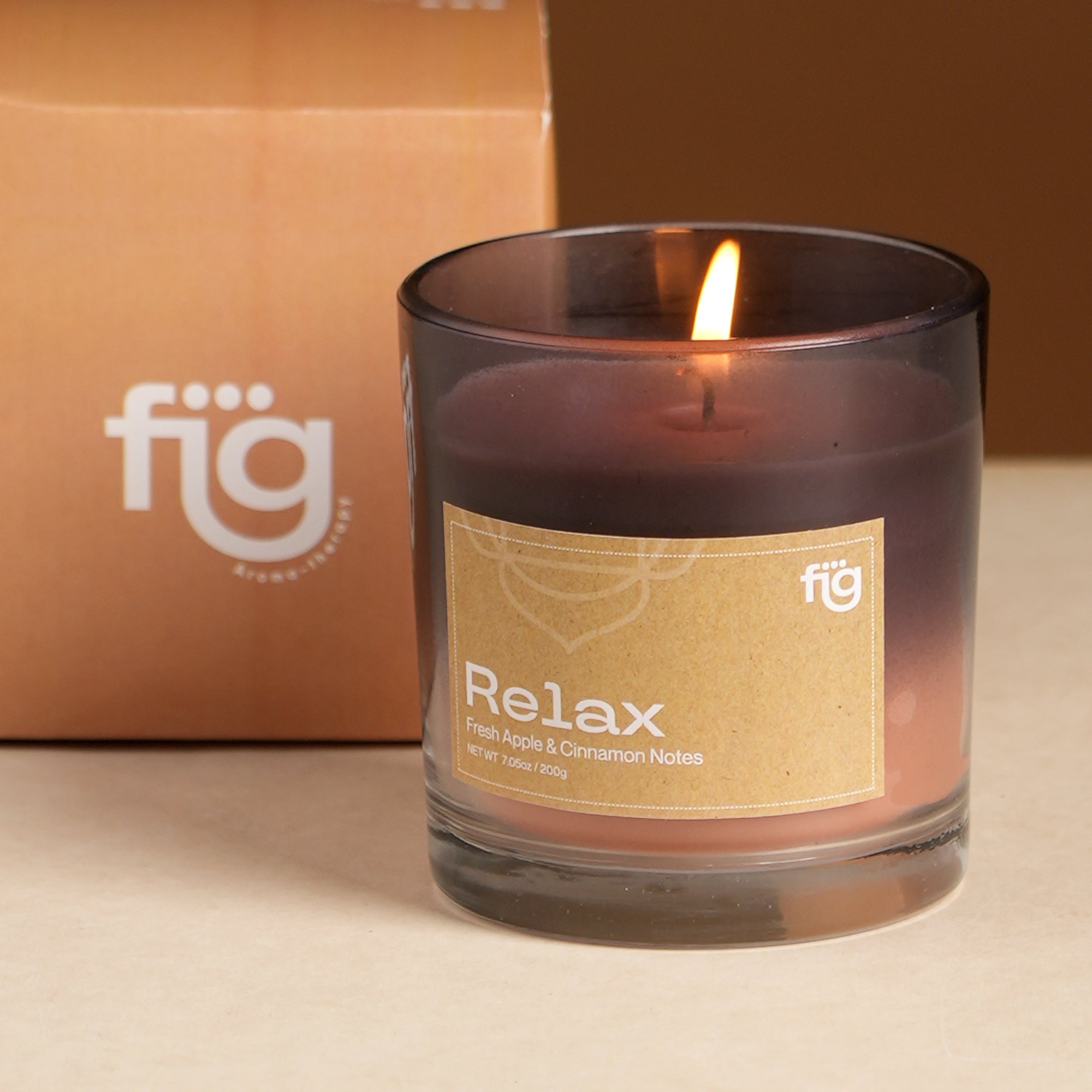 Relax Apple & Cinnamon Vegan Wax Candle - Palm Wax Scented