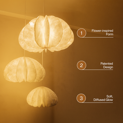 Daisy - Cluster Hanging 3 Pendant Lights