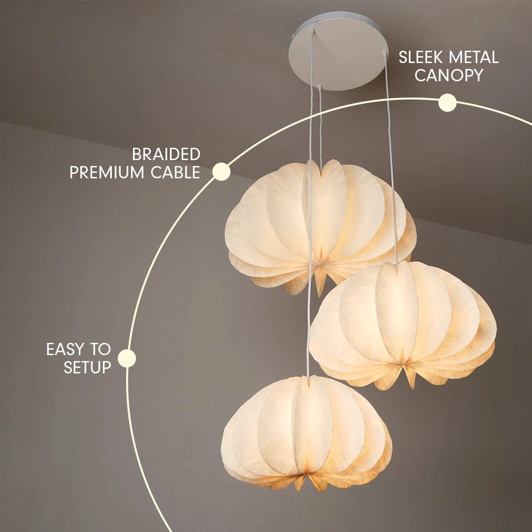 Daisy - Cluster Hanging 3 Pendant Lights