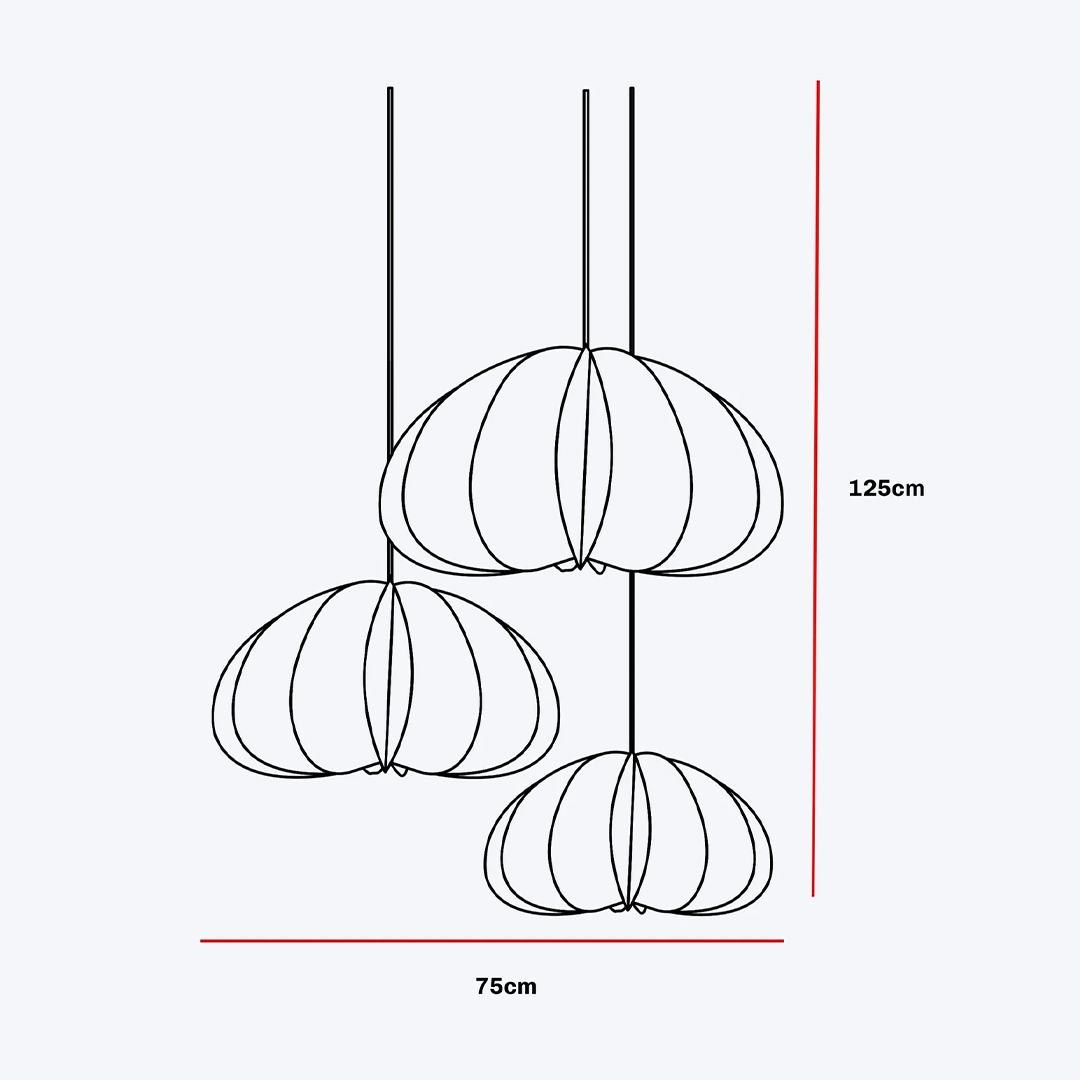 Daisy - Cluster Hanging 3 Pendant Lights