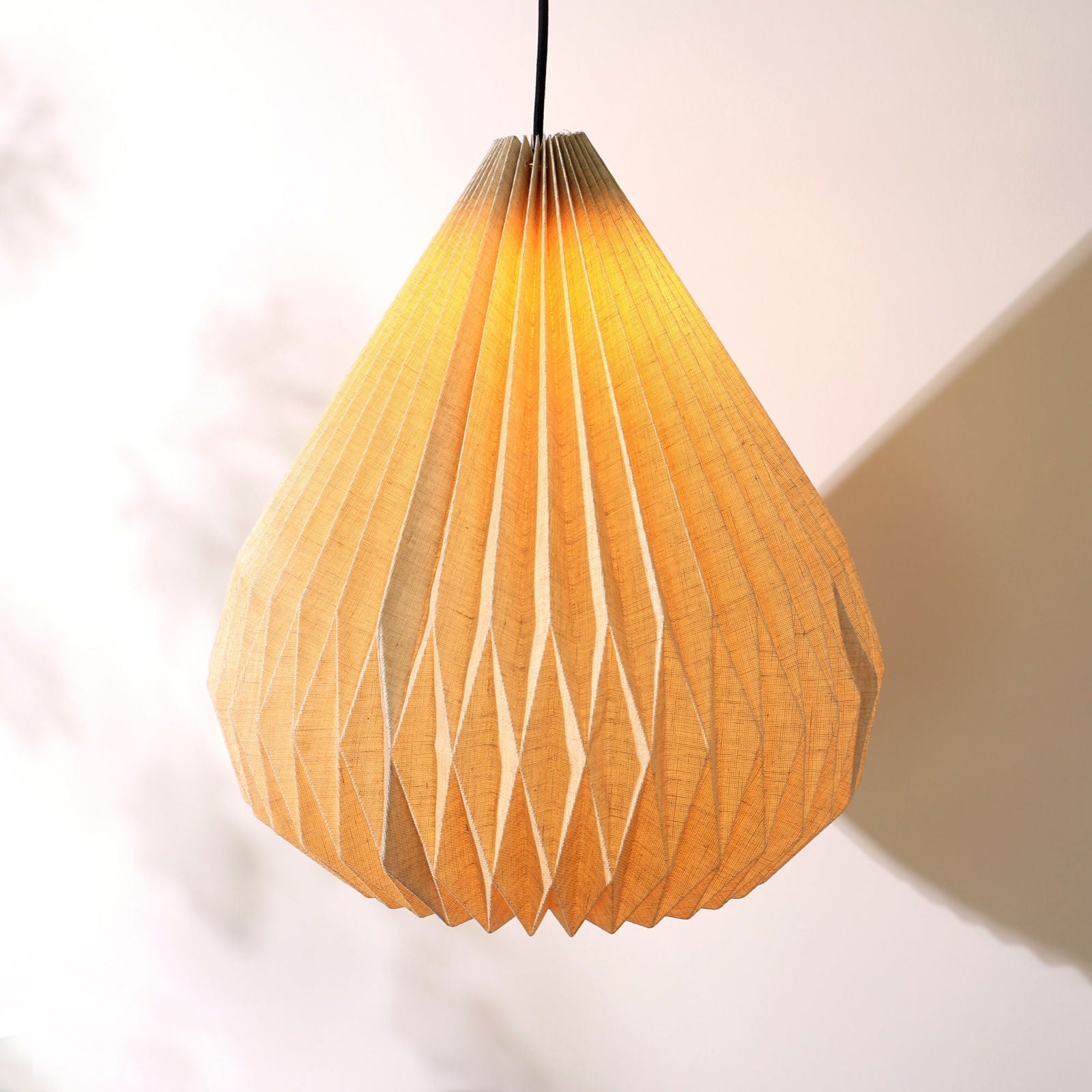 Dome Pendant Lamp - 100% European Linen Pendant Light, Elegant Dome Shape, Modern Design Hanging Light - FIG Living - Dome Pendant Lamp - 100% European Linen Pendant Light, Elegant Dome Shape, Modern Design Hanging Light - FIG Living