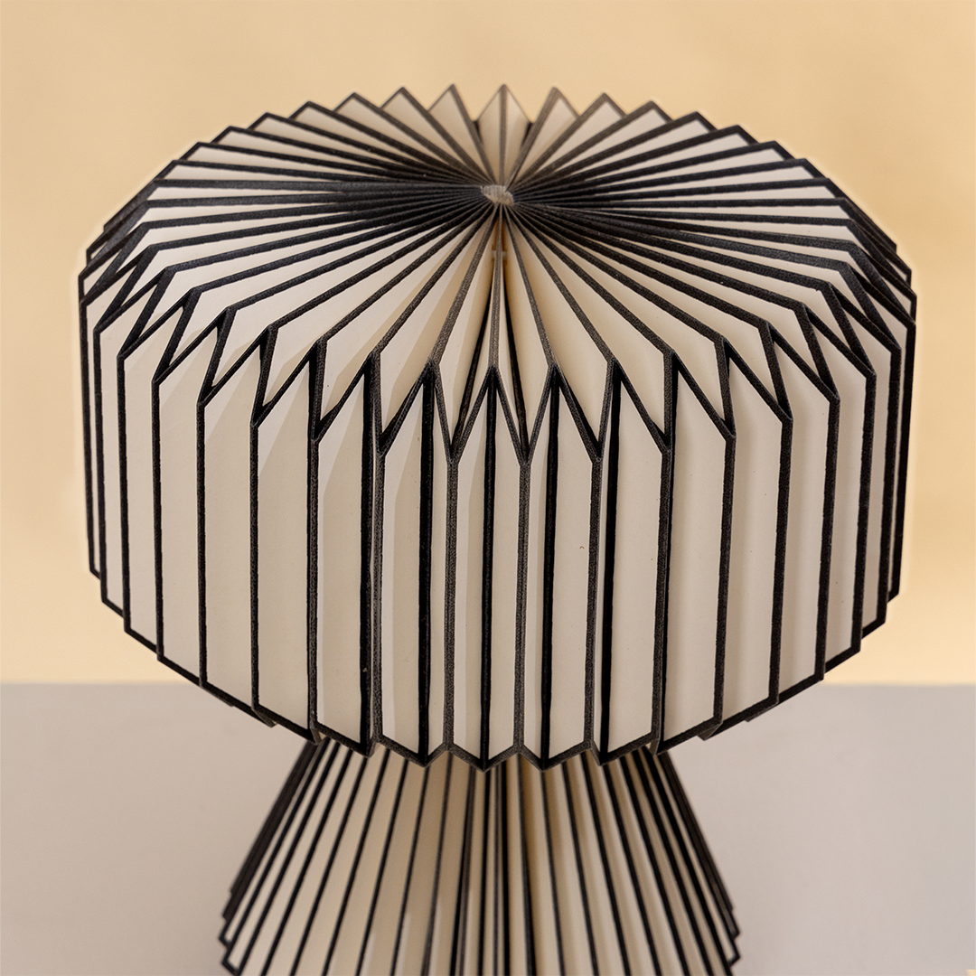 Orilamp  - Origami Black (Placement Print) Table Lamp