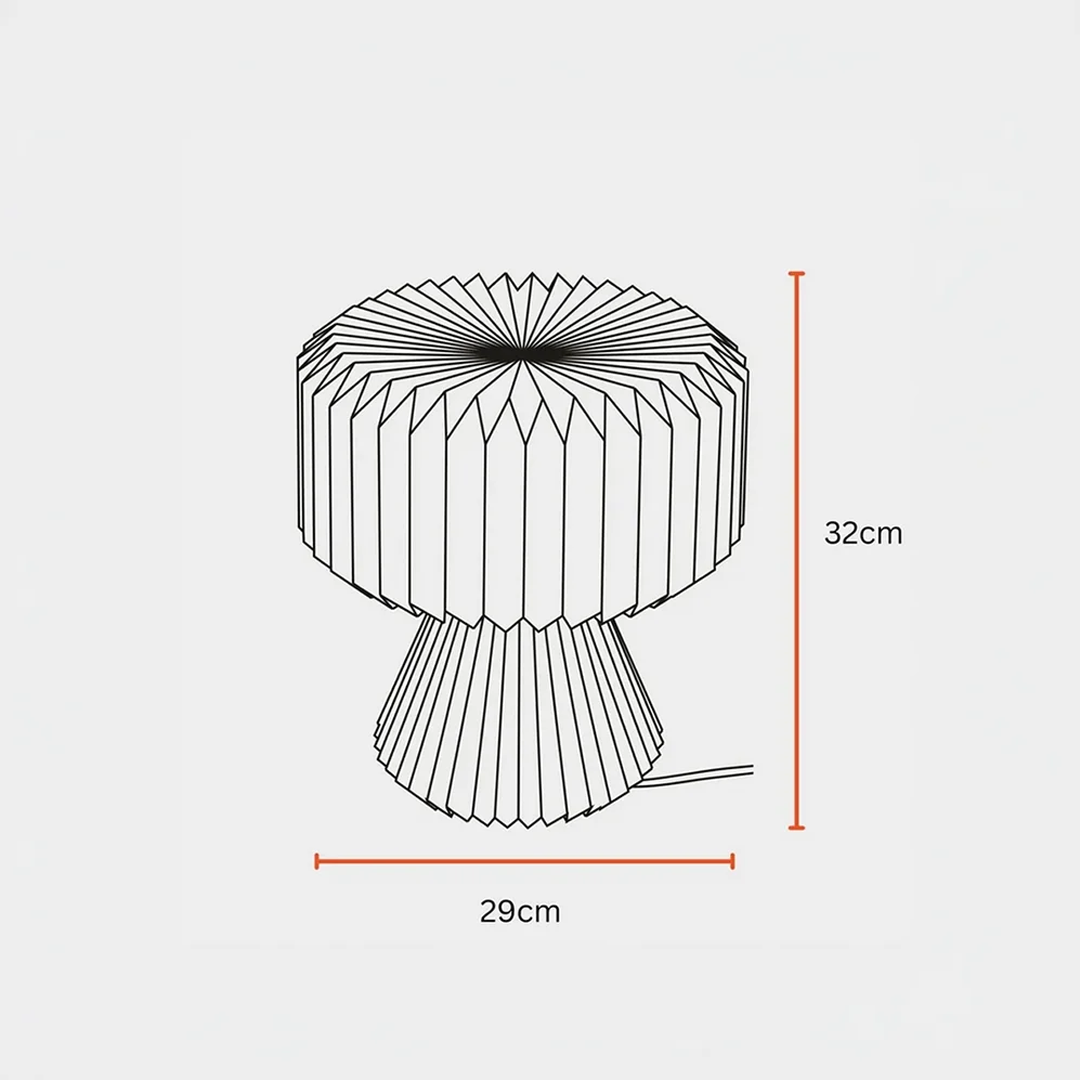 Orilamp  - Origami Black (Placement Print) Table Lamp