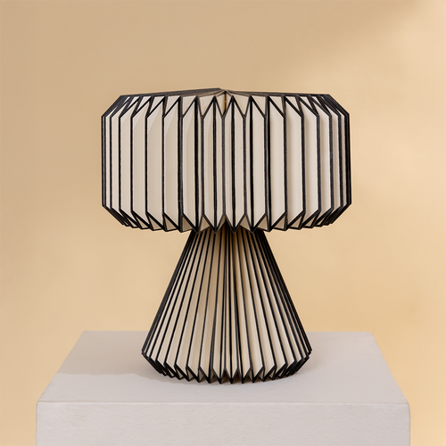 Orilamp  - Origami Black (Placement Print) Table Lamp