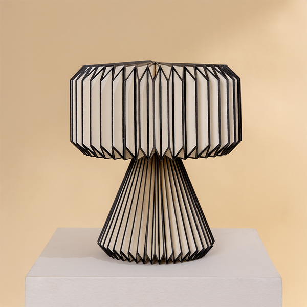 Orilamp  - Origami Black (Placement Print) Table Lamp