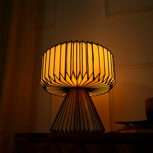 Orilamp  - Origami Black (Placement Print) Table Lamp