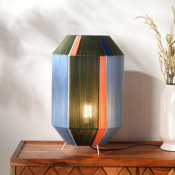 Colour Story 400 - Table Lamp - Limited Edition Threading Pattern, Cotton Threading Lampshade, Sturdy Construction