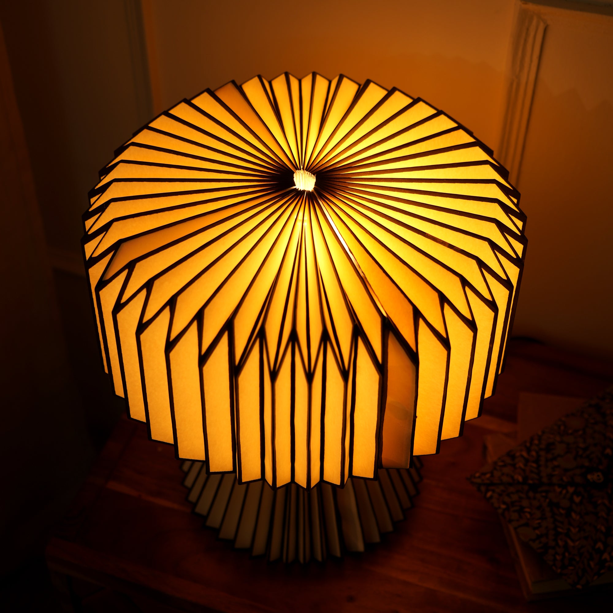 Orilamp  - Origami Black (Placement Print) Table Lamp