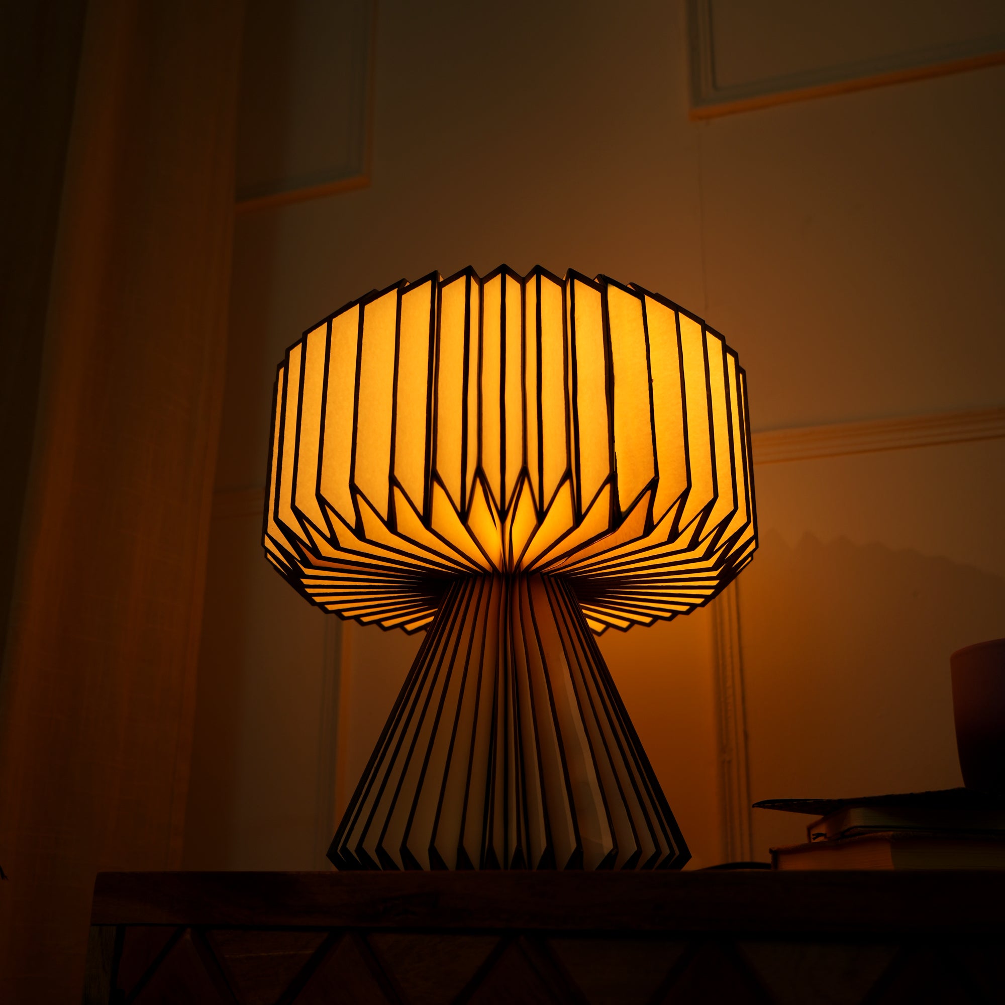 Orilamp  - Origami Black (Placement Print) Table Lamp