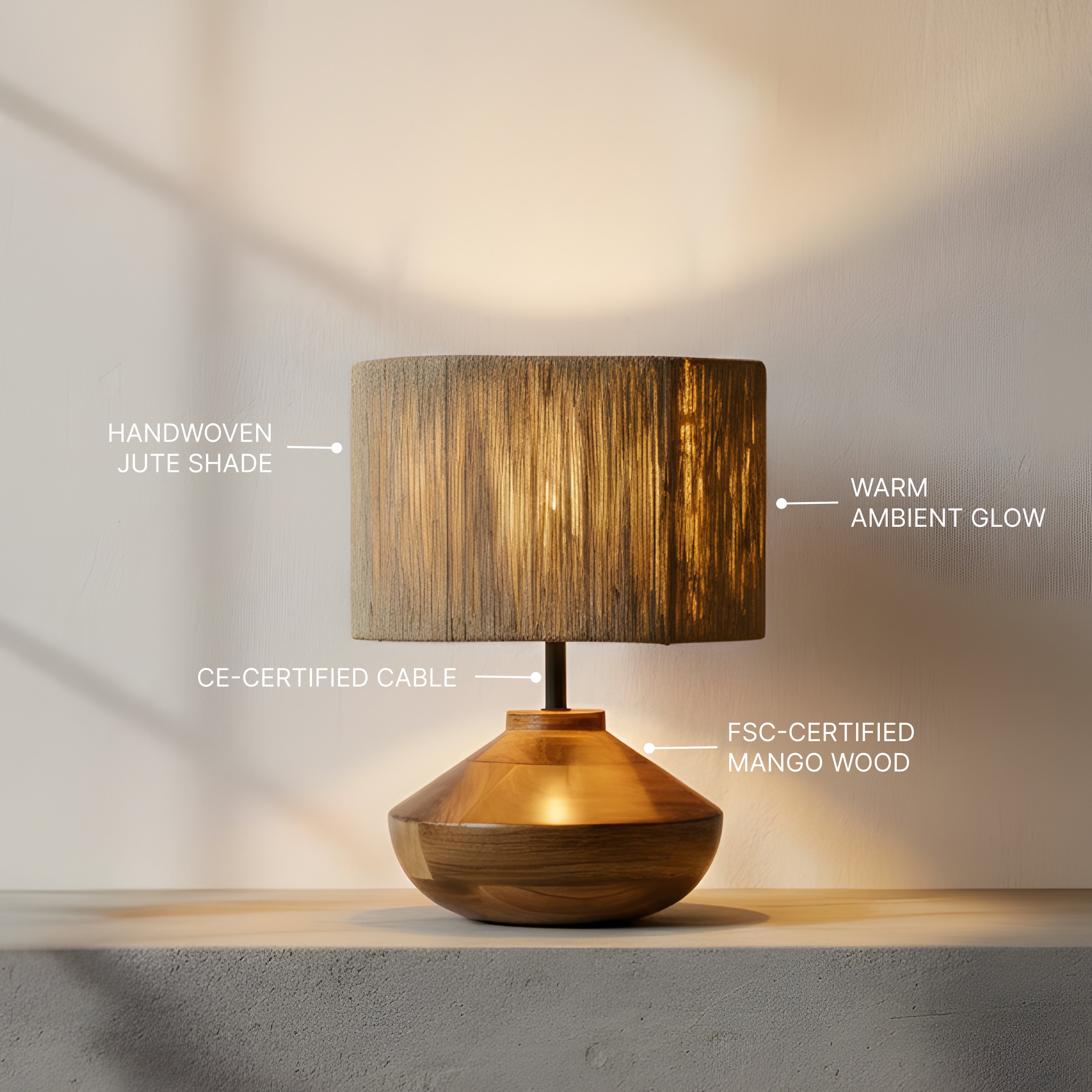 Faith Jute Table Lamp