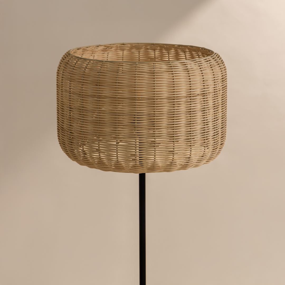 Bird's Nest - Rattan Floor Lamp
