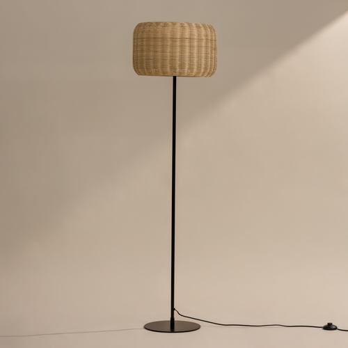 Bird's Nest - Rattan Floor Lamp