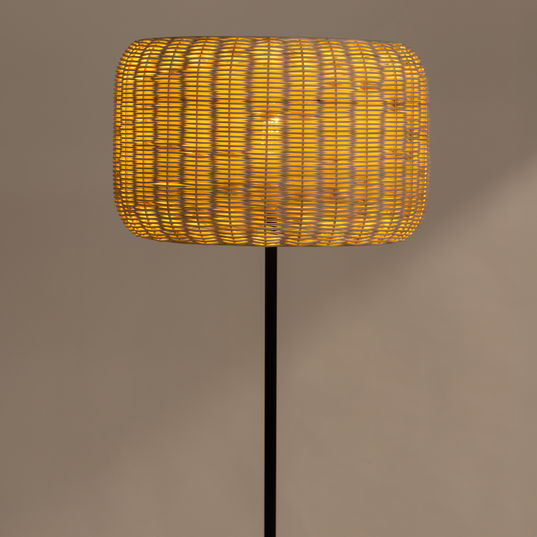 Bird's Nest - Rattan Floor Lamp