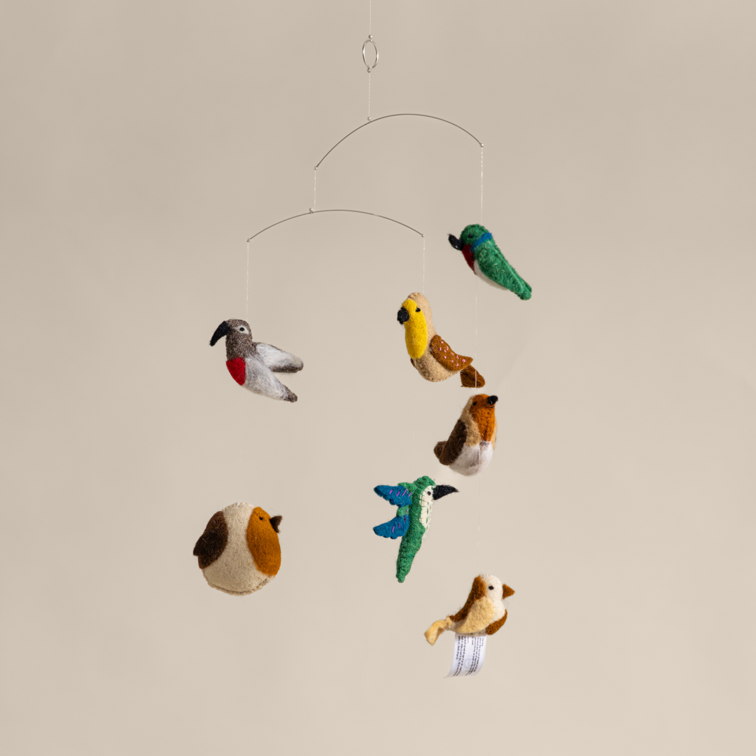 Felt Ornaments - Hanging Mobile (Birds)