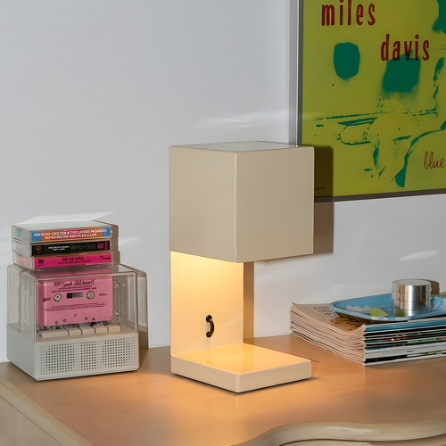 Fold Cube Table Lamp - Beige