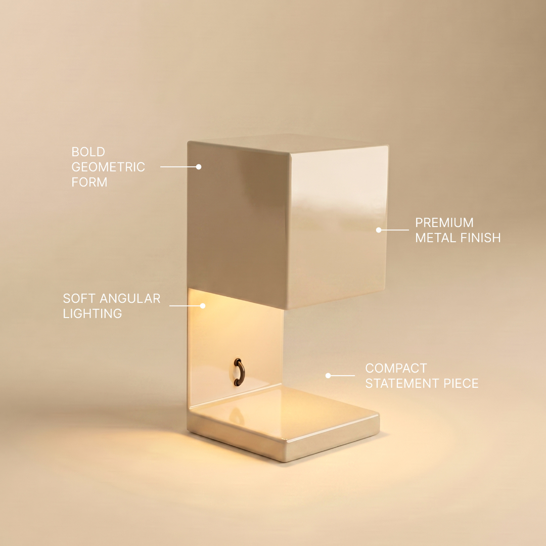 Fold Cube Table Lamp - Beige
