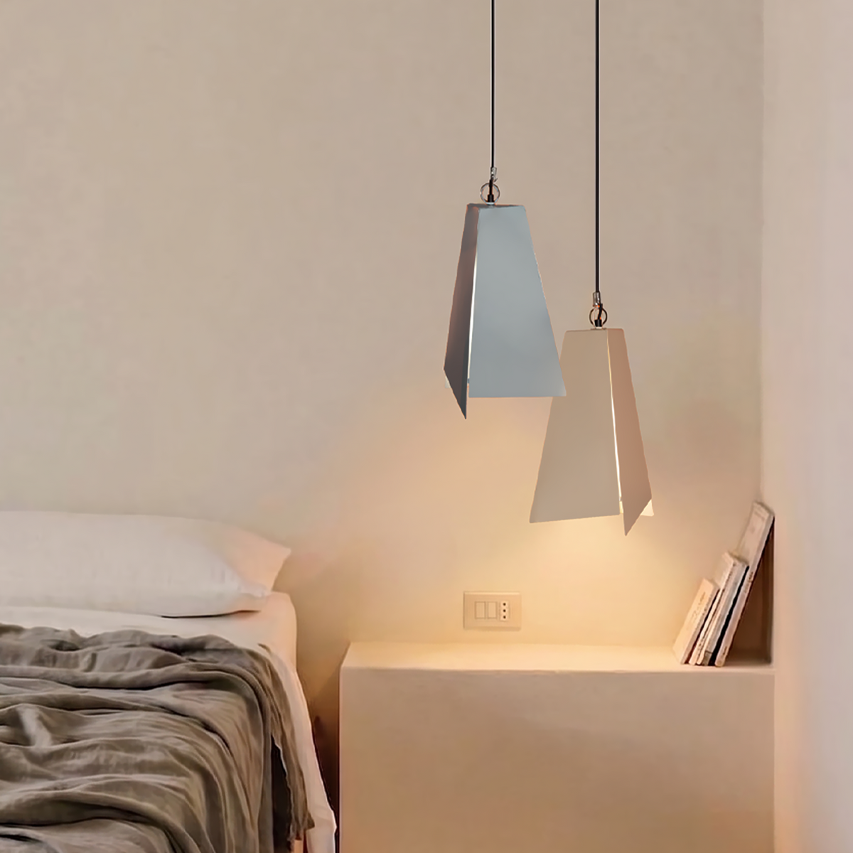 Fold Delta Pendant Lamp - Ash Grey