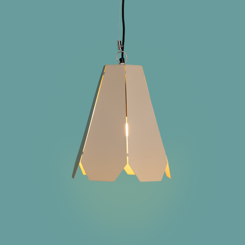Fold Hexa Pendant Lamp - Beige