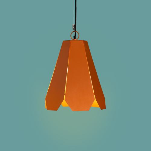 Fold Hexa Pendant Lamp - Tangerine