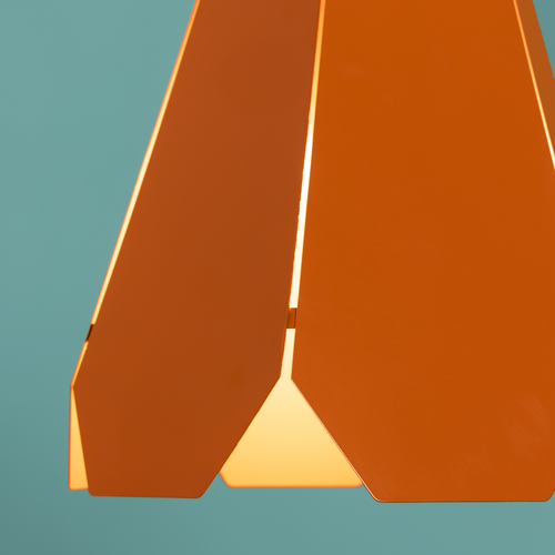 Fold Hexa Pendant Lamp - Tangerine
