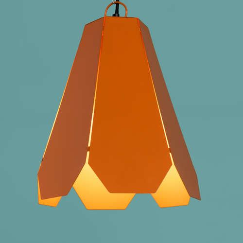 Fold Hexa Pendant Lamp - Tangerine