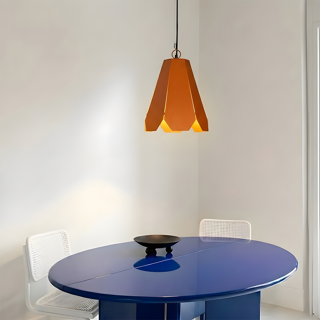 Fold Hexa Pendant Lamp - Tangerine