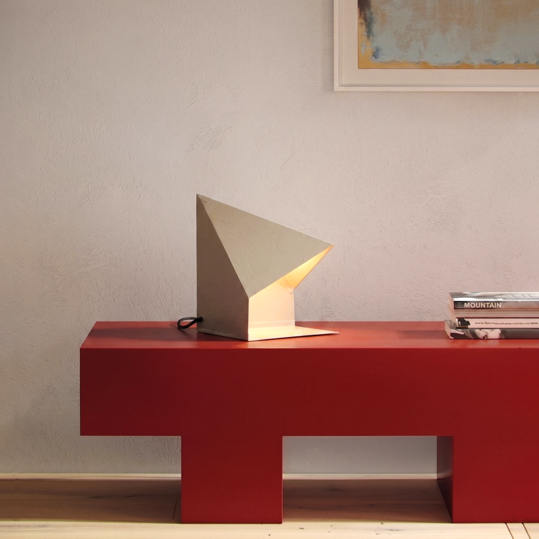 Fold Prism Table Lamp - Beige