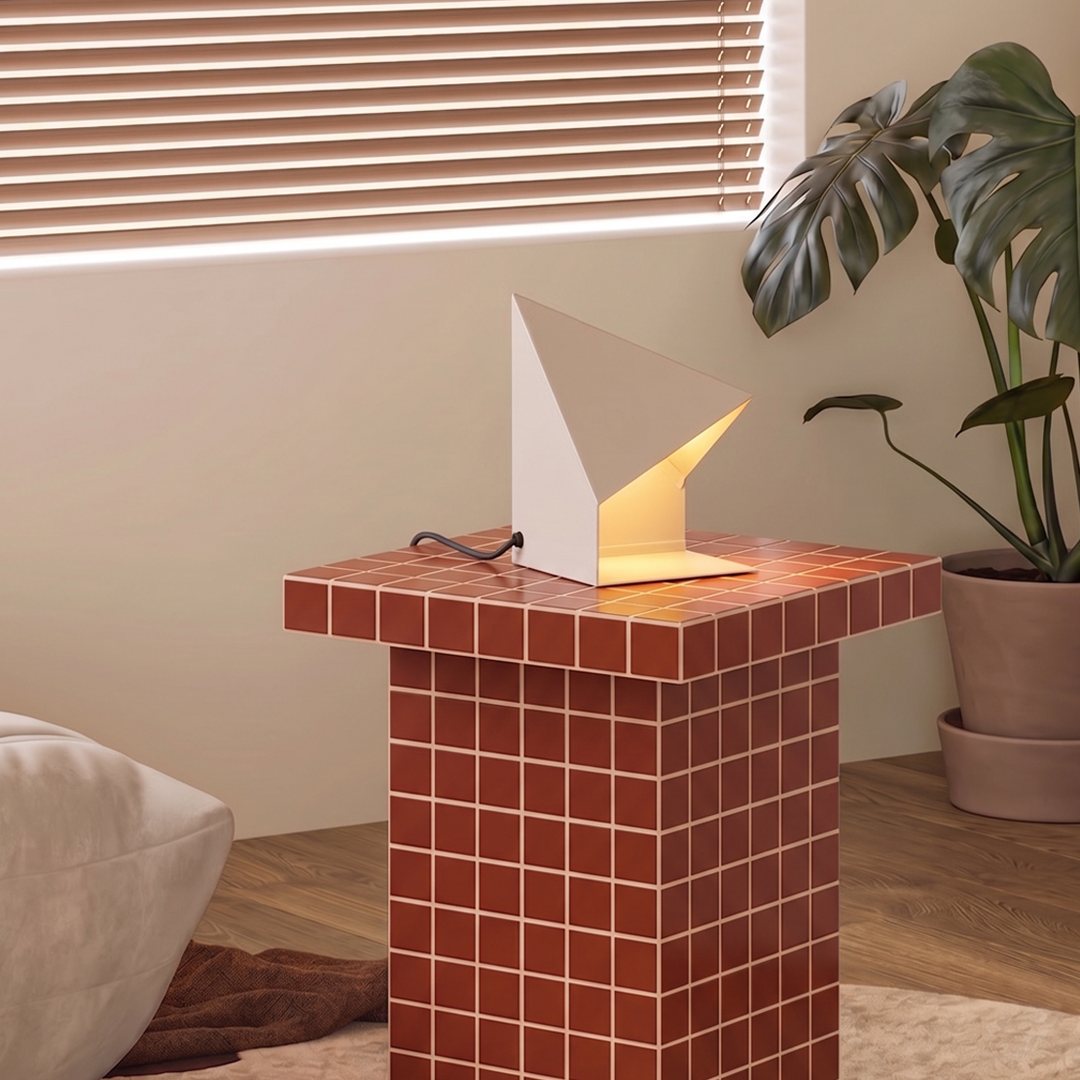 Fold Prism Table Lamp - Beige