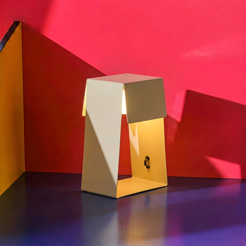 Fold Trapezium Table Lamp - Beige