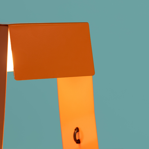 Fold Trapezium Table Lamp - Tangerine