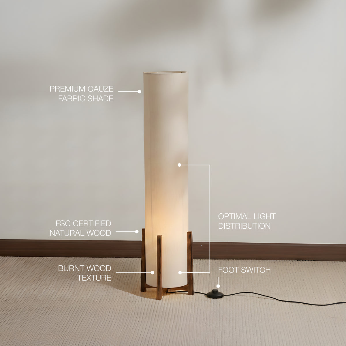 Four Finger Floor Lamp