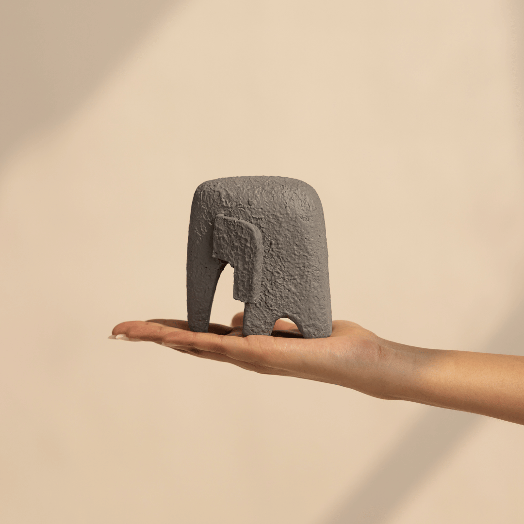 grey elephant sculpture living room decor