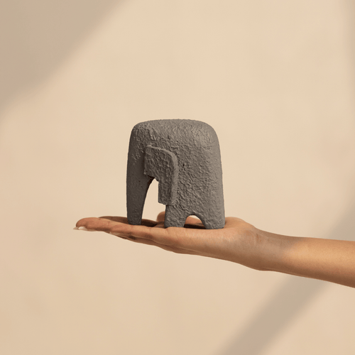 grey elephant sculpture living room decor