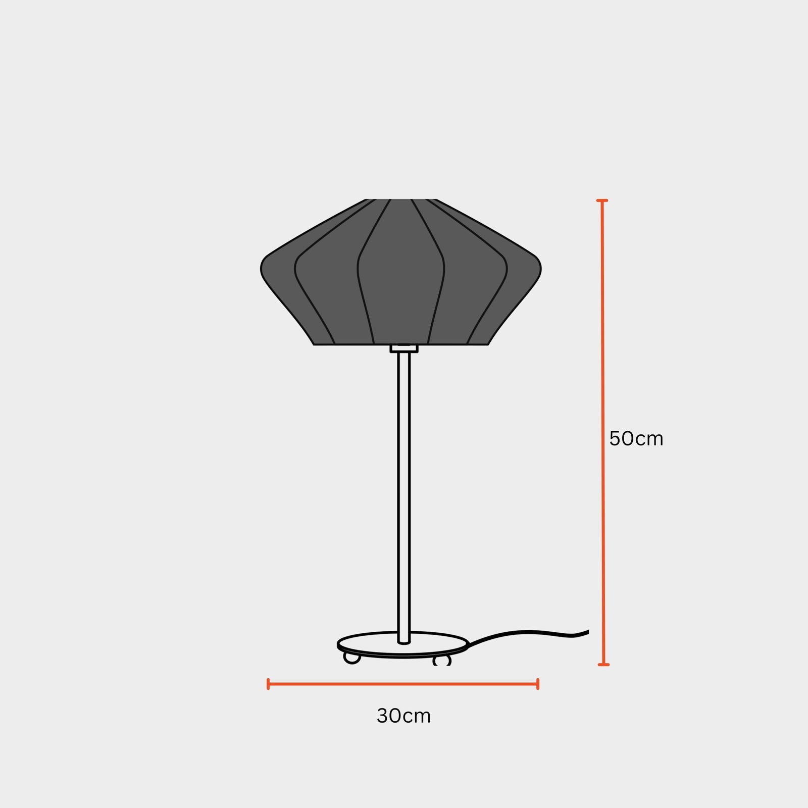 LUXE COLLECTION - PARIS TABLE LAMP (BLACK) - PREMIUM CHIFFON FABRIC DESK LAMP, METALLIC SPACER, SOFT WARM GLOW, MOOD ENHANCEMENT LIGHTING - FIG Living - LUXE COLLECTION - PARIS TABLE LAMP (BLACK) - PREMIUM CHIFFON FABRIC DESK LAMP, METALLIC SPACER, SOFT WARM GLOW, MOOD ENHANCEMENT LIGHTING - FIG Living