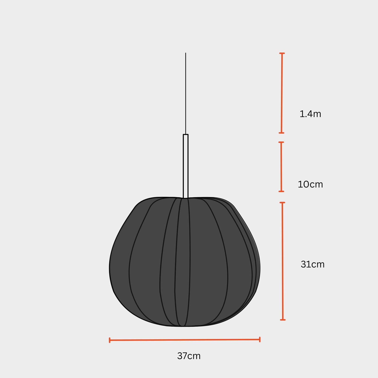 Luxe Collection Pendant Lamp - Berlin Pendant Light - Premium Chiffon Fabric, Metallic Spacer, Soft Warm Glow, Mood Enhancement Hanging Light - FIG Living - Luxe Collection Pendant Lamp - Berlin Pendant Light - Premium Chiffon Fabric, Metallic Spacer, Soft Warm Glow, Mood Enhancement Hanging Light - FIG Living