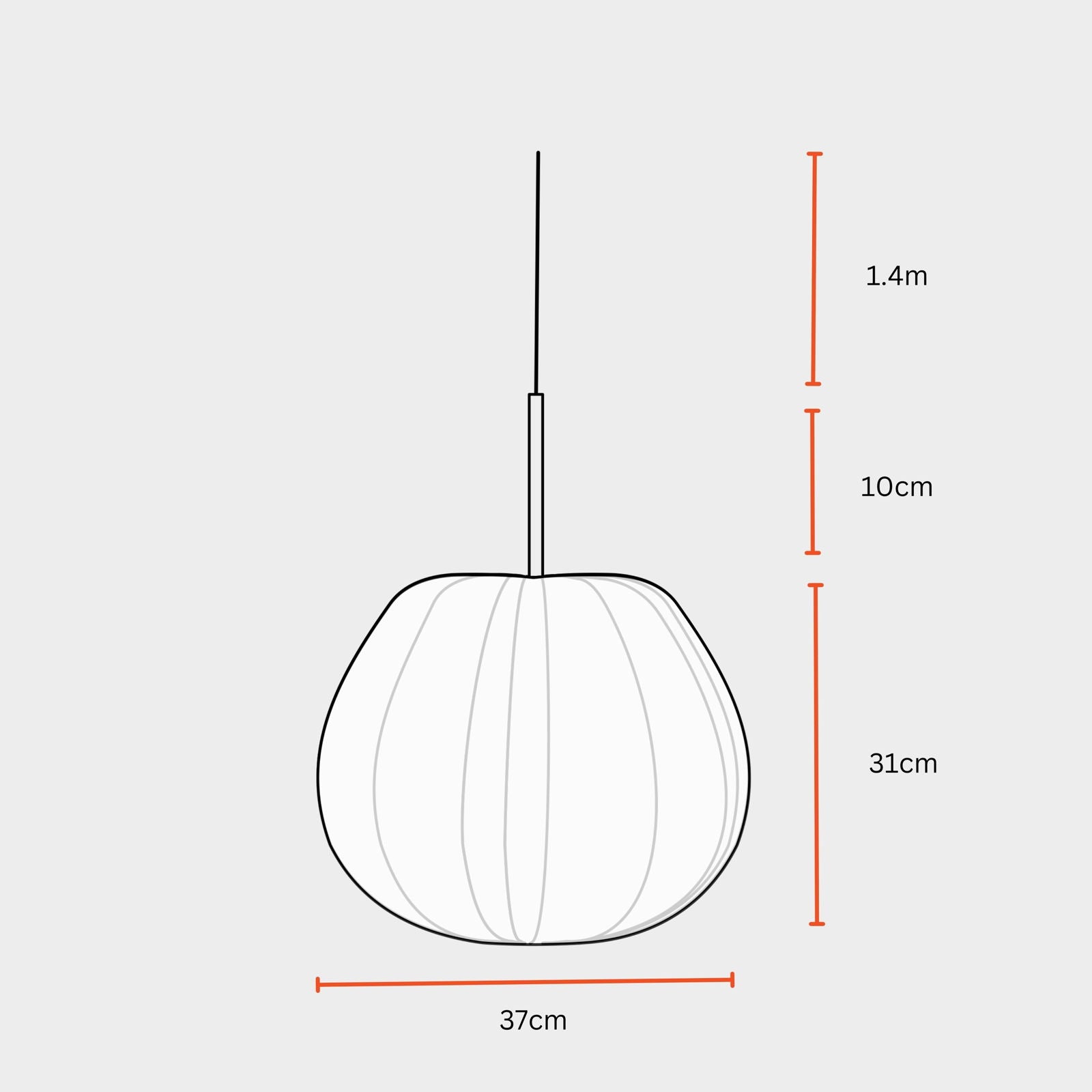 Luxe Collection Pendant Lamp - Berlin Pendant Light - Premium Chiffon Fabric, Metallic Spacer, Soft Warm Glow, Mood Enhancement Hanging Light - FIG Living - Luxe Collection Pendant Lamp - Berlin Pendant Light - Premium Chiffon Fabric, Metallic Spacer, Soft Warm Glow, Mood Enhancement Hanging Light - FIG Living