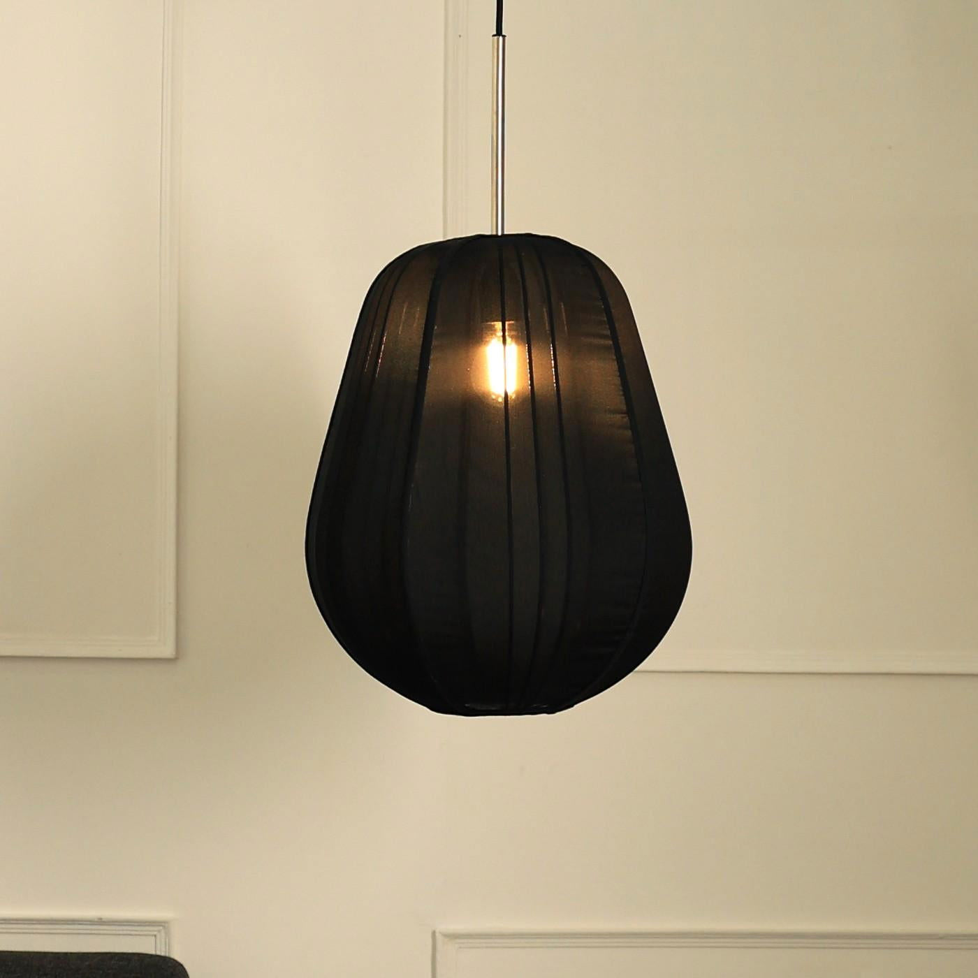 Luxe Collection Pendant Lamp - Rome Lamp - Premium Chiffon Fabric Pendant Light, Metallic Spacer, Soft Warm Glow, Mood Enhancement Hanging Light - FIG Living - Luxe Collection Pendant Lamp - Rome Lamp - Premium Chiffon Fabric Pendant Light, Metallic Spacer, Soft Warm Glow, Mood Enhancement Hanging Light - FIG Living
