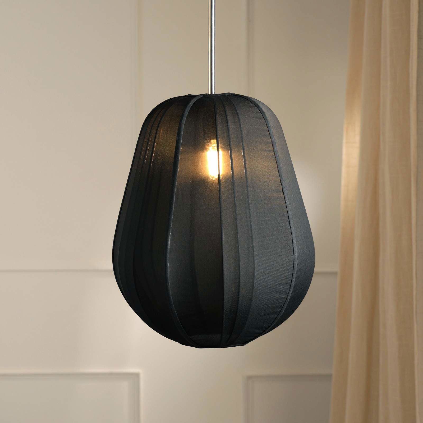 Luxe Collection Pendant Lamp - Rome Lamp - Premium Chiffon Fabric Pendant Light, Metallic Spacer, Soft Warm Glow, Mood Enhancement Hanging Light - FIG Living - Luxe Collection Pendant Lamp - Rome Lamp - Premium Chiffon Fabric Pendant Light, Metallic Spacer, Soft Warm Glow, Mood Enhancement Hanging Light - FIG Living
