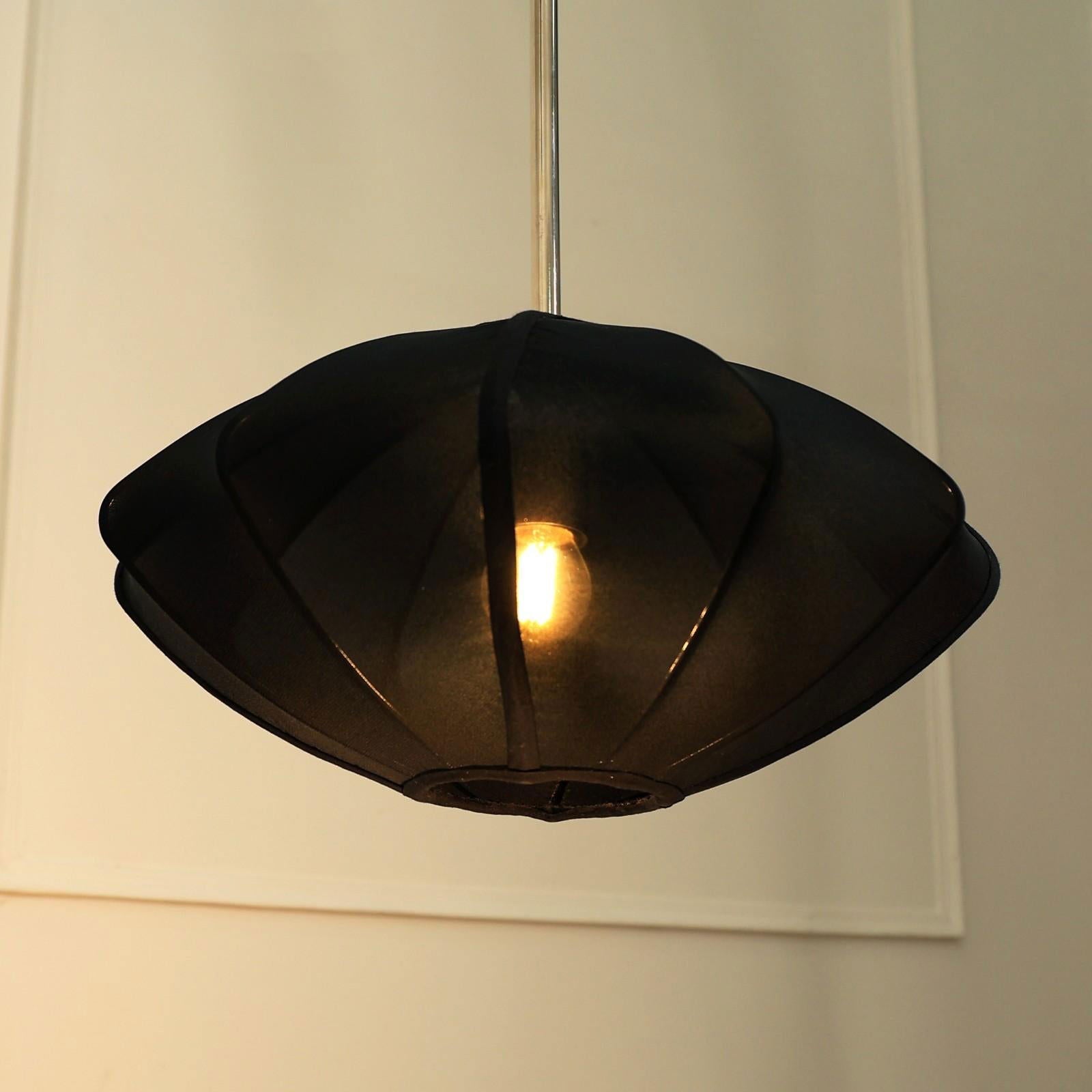 Luxe Collection Pendant Lamp - Tokyo Lamp - Premium Chiffon Fabric Pedant Light, Metallic Spacer, Soft Warm Glow, Mood Enhancement Hanging Light - FIG Living - Luxe Collection Pendant Lamp - Tokyo Lamp - Premium Chiffon Fabric Pedant Light, Metallic Spacer, Soft Warm Glow, Mood Enhancement Hanging Light - FIG Living