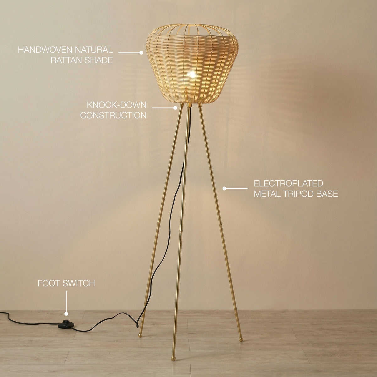Meiji Collection - Tripod Floor Lamp