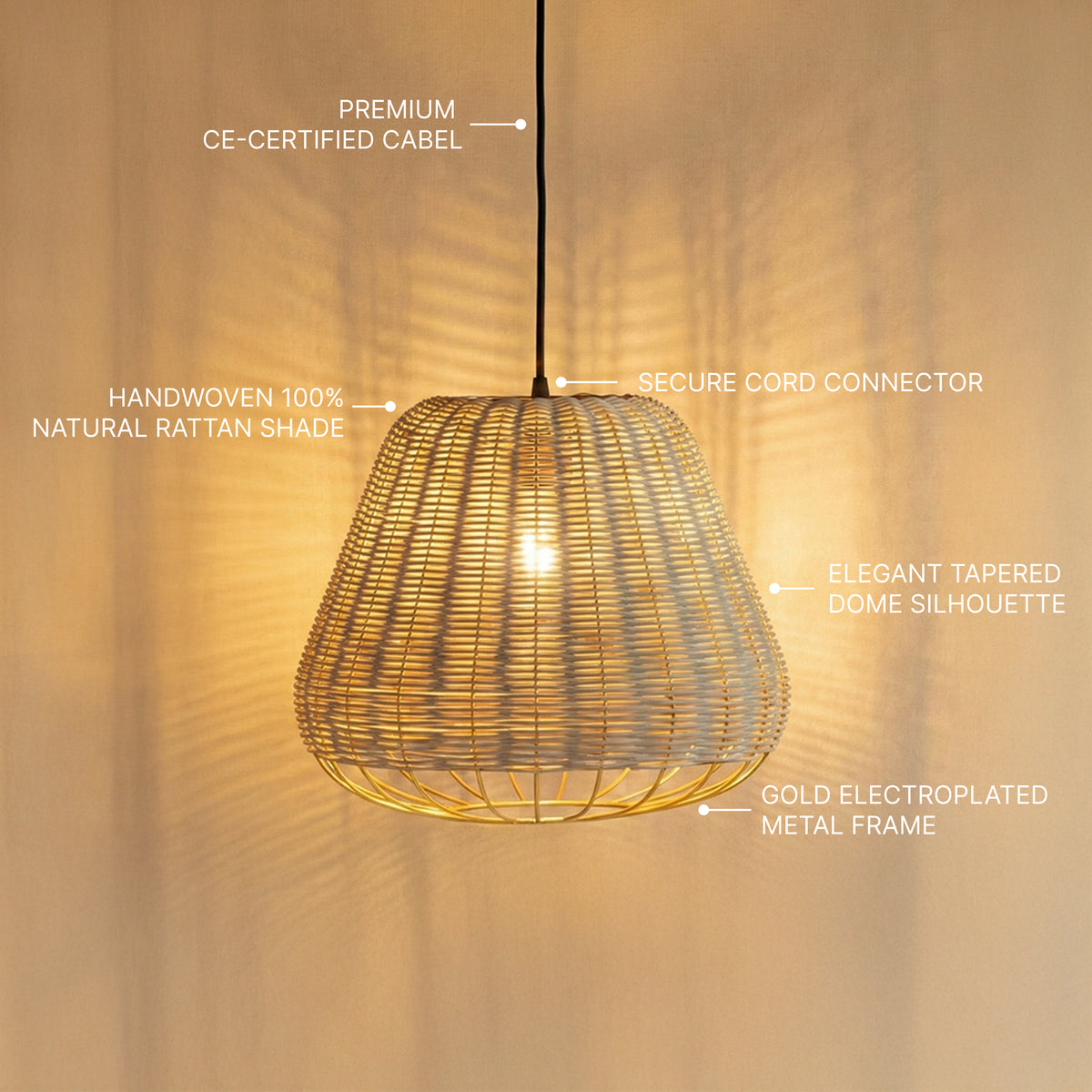 Meiji Collection - Tapered Dome Pendant Light