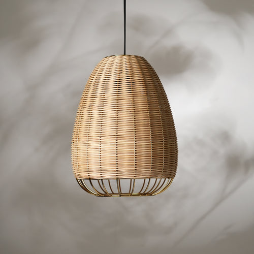 Rattan Teardrop hanging light