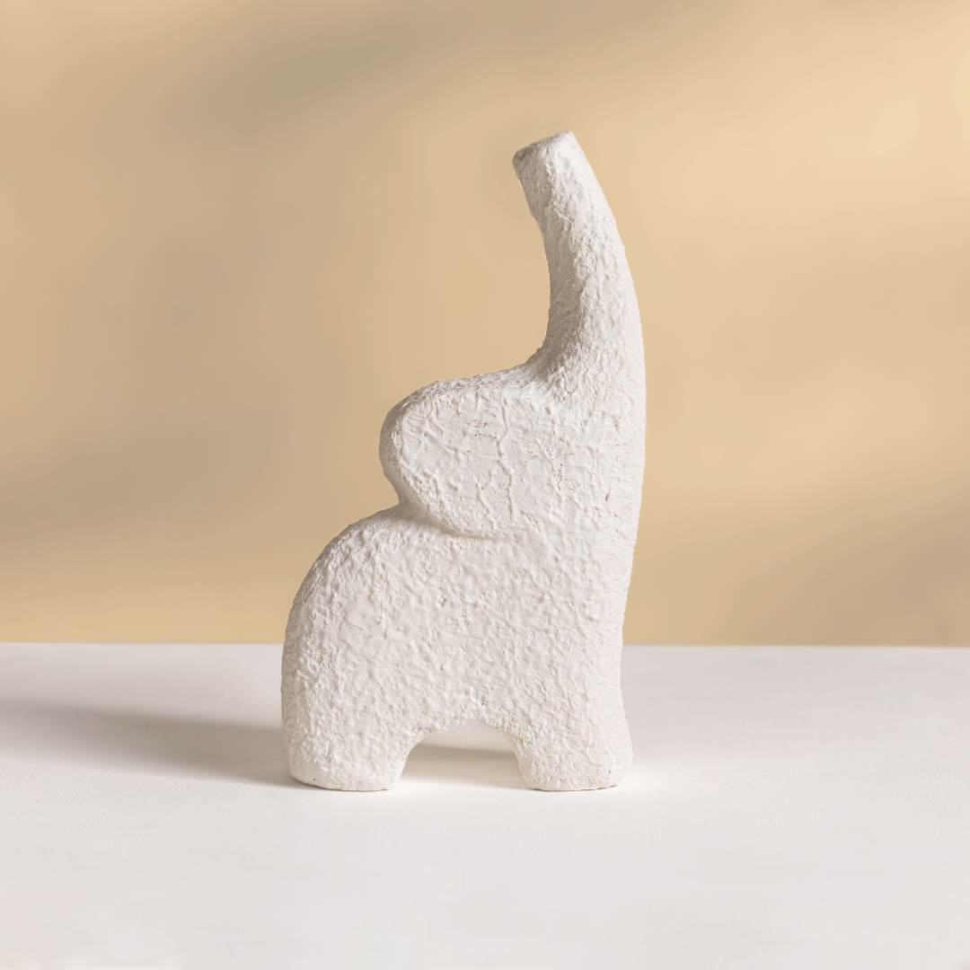 decorative white elephant statue shelf decor
