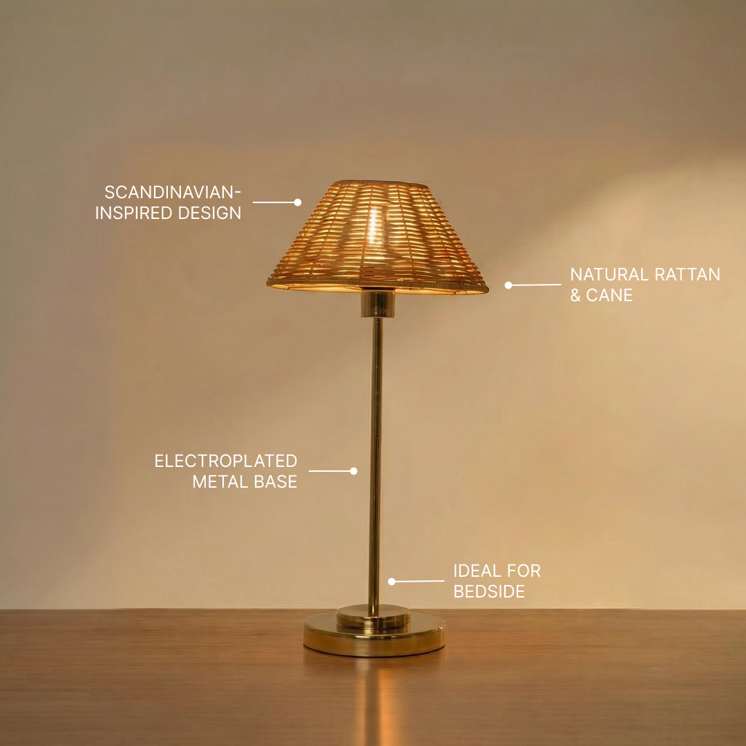 Natural Cane Table Lamp