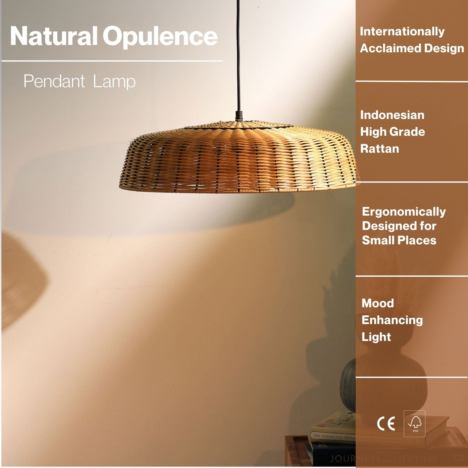 Natural Opulence Pendant Light - Natural Rattan and Cane Pendant Lamp, Handmade Hanging Light in India - FIG Living - Natural Opulence Pendant Light - Natural Rattan and Cane Pendant Lamp, Handmade Hanging Light in India - FIG Living