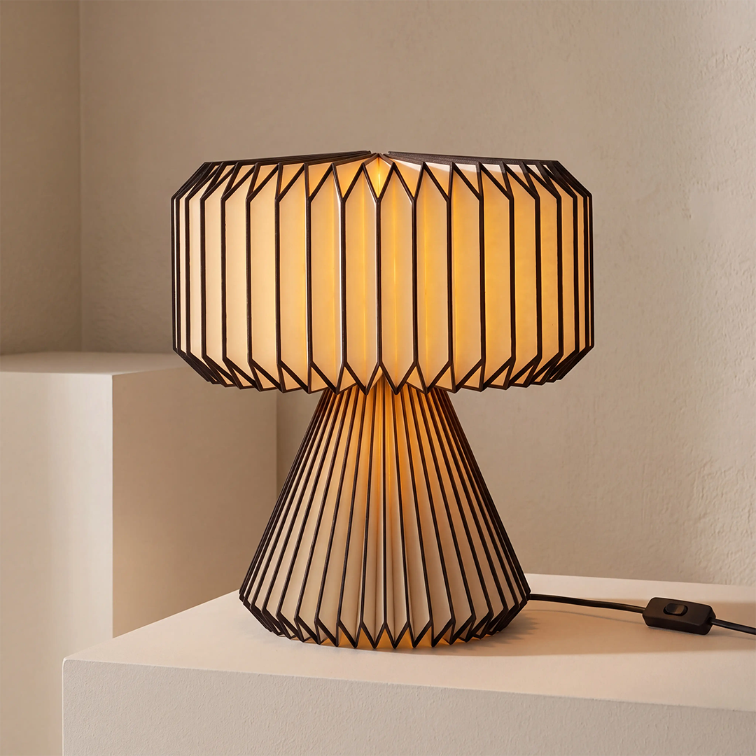 Orilamp  - Origami Black (Placement Print) Table Lamp