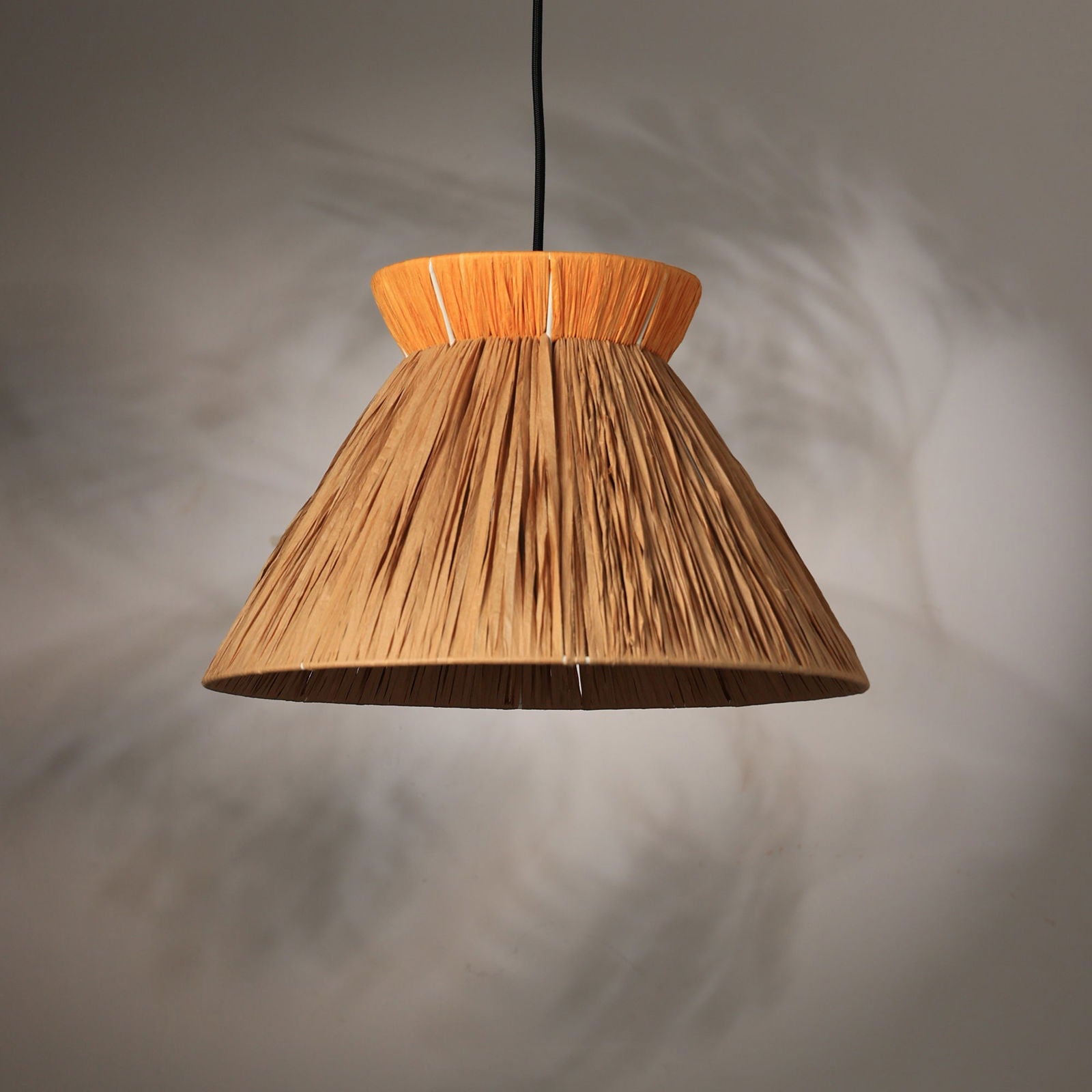 Ombre Pendant Lamp - Raffia Hanging Light, Handmade Pendant Light, Modern Decorative Lighting - FIG Living - Ombre Pendant Lamp - Raffia Hanging Light, Handmade Pendant Light, Modern Decorative Lighting - FIG Living